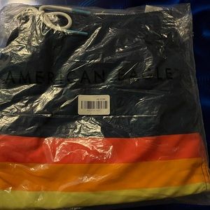 New With Tags Men’s Rainbow/ Pride Swim Suit XXL American Eagle Trunks.
